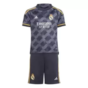 adidas Real Madrid Away Minikit 2023 2024 Infants - Blue