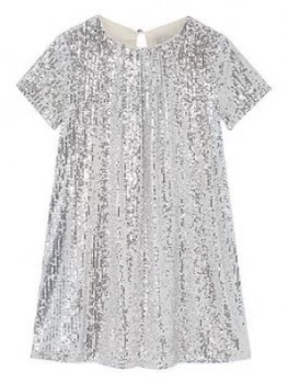 Mintie By Mint Velvet Girls Sequined Dress - Silver