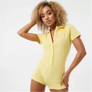 Jack Wills Towelling Playsuit - Yellow