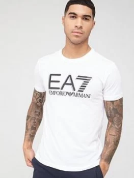 Emporio Armani EA7 Visibility Logo T-Shirt White Size L Men