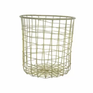 Wire Storage Pot Wavy Large Gold 13.5cm