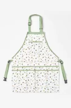 Gardening Apron with Floral Bee Design