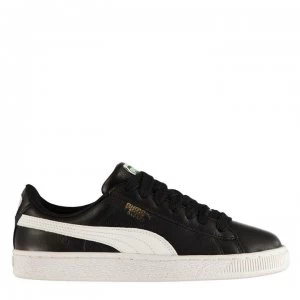 Puma Basket Leather Trainers - Black/White