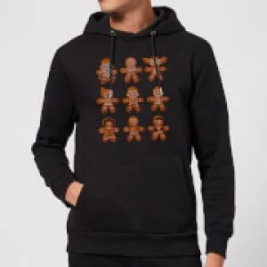 Star Wars Gingerbread Characters Christmas Hoodie - Black - M