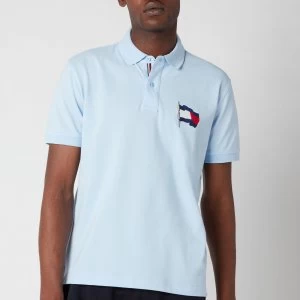 Tommy Hilfiger Mens 1985 Wavy Flag Regular Fit Polo Shirt - Sweet Blue - S