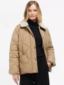 Barbour Winter Liddesdale Quilted Jacket - Beige, Beige, Size 10, Women