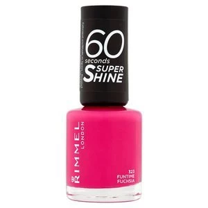 Rimmel Nail Polish 60 Second Funtime Fuschia 8ml Pink