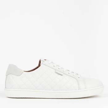 Barbour Womens Bridget Leather Low Top Trainers - White - UK 5