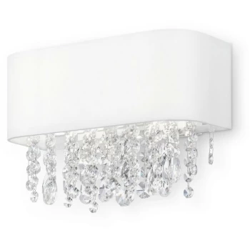 Maytoni Lighting - Manfred Wall Lamp White & Crystal, 2 Light, E14