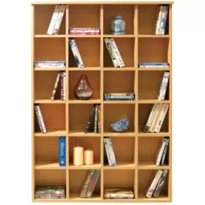 Techstyle Pigeon Hole 480 Cd / 312 DVD Bluray Media Cubby Storage Shelves Beech