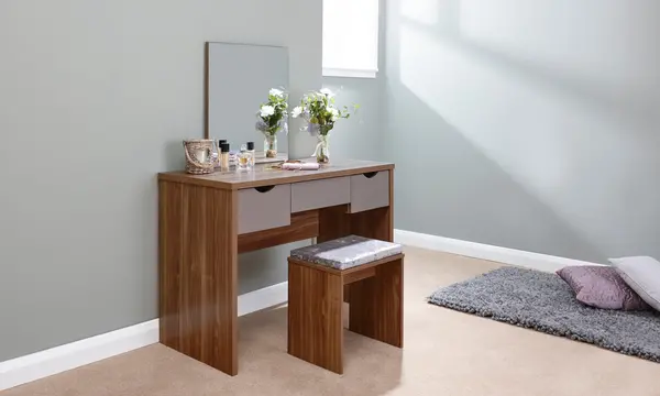 GFW Elizabeth Dressing Table Set Walnut