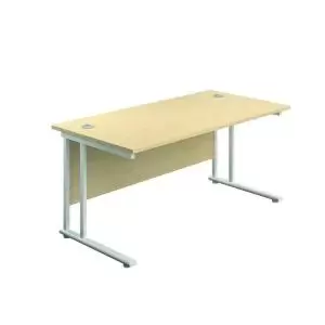 Jemini Rectangular Cantilever Desk 1200x600x730mm MapleWhite KF806301