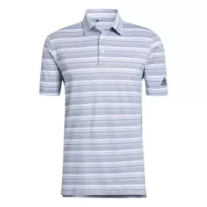 adidas Heather Snap Polo Shirt Mens - Blue