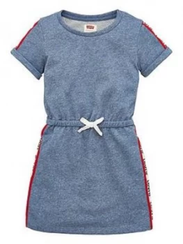 Levis Girls Logo Tape Jersey Dress - Blue, Size 2 Years, Women