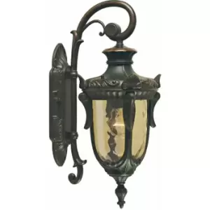 Loops - Outdoor IP44 Wall Light Sconce Old Bronze LED E27 100W Bulb External d02051