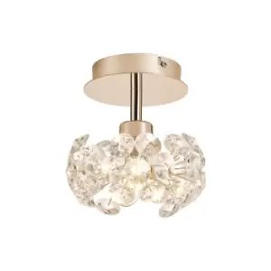 Salisbury G9 Ceiling Lamp With French Gold And Crystal Shade