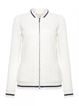 Barbour KELSEY SWEAT BOMBER JACKET White