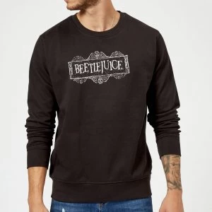 Beetlejuice White Logo Sweatshirt - Black - 5XL