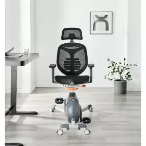 Furniture Box Anneka Office Under Desk Exercise Bike Chair in Grey