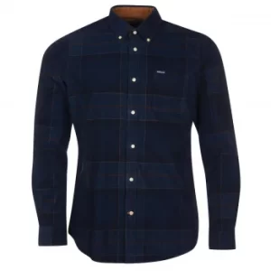 Barbour Mens Blair Tailored Shirt Midnight Tartan Large