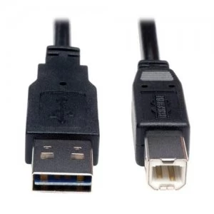 Tripp Lite Universal Reversible USB 2.0 Hi-Speed Cable (Reversible A to B M/M) 6-ft.