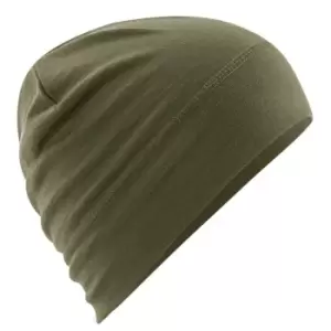 Beechfield Merino Wool Beanie (One Size) (Military Green)