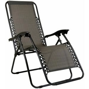 Charles Bentley Zero Gravity Reclining Garden Chair - Grey