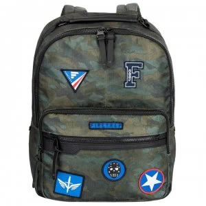 Firetrap Icon Badge Backpack - Khaki Camo