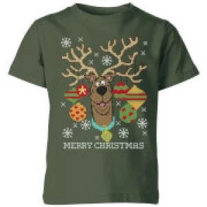 Scooby Doo Kids Christmas T-Shirt - Forest Green - 9-10 Years