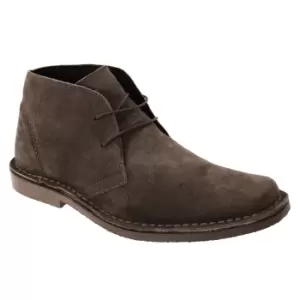 Roamers Mens Real Suede Classic Desert Boots (11 UK) (Dark Brown)