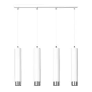 Emibig Kibo White/Chrome Bar Pendant Ceiling Light 4x GU10