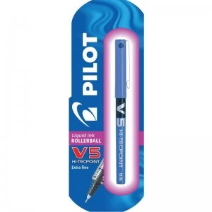 Pilot V5 Hi Tecpoint Rball Blue - 12 Pack