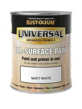 Rust-Oleum Universal Metal And All-Surface Paint ; Matt White 750Ml