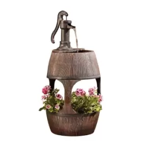 Garden Gear Serenity Barrel 2 in 1 Water Feature and Planter