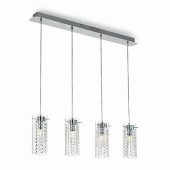 Iguazu' 4 Light Ceiling Pendant Bar Chrome, E14