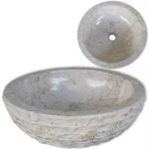 Basin Marble 40cm Cream Vidaxl Cream