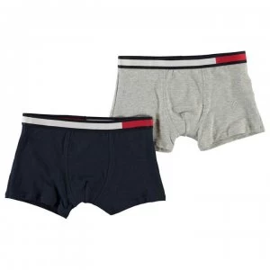 Tommy Hilfiger 2 Pack Flag Band Trunks - Navy/Grey