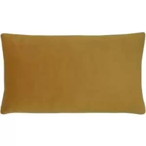 Sunningdale Velvet Rectangular Cushion Saffron, Saffron / 30 x 50cm / Polyester Filled