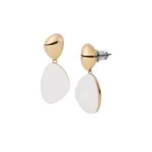 Ladies Skagen Sea Glass Gold-Tone Stainless Steel Drop Earrings