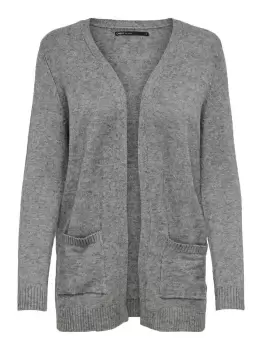 ONLY Open Knitted Cardigan Women Grey