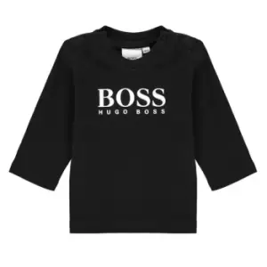 Boss Big Logo Long Sleeve T-Shirt Baby Boys - Black