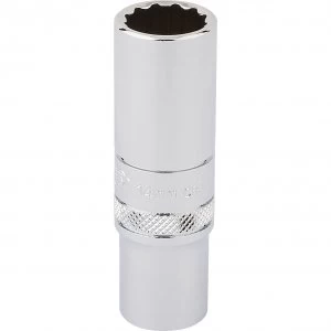 Draper 3/8" Drive Polished Finish Hi-Torq Deep Bi Hexagon Socket Metric 3/8" 14mm