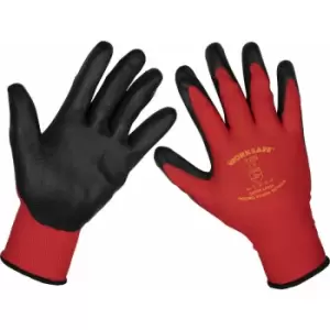 Loops - 12 pairs Flexible Nitrile Foam Palm Gloves - xl - Abrasion Resistant Protection