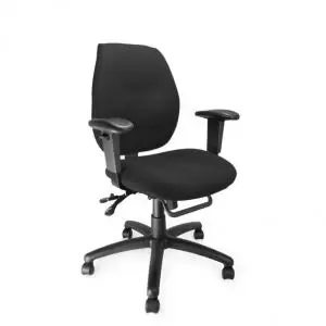 Severn Ergo Medium Back Operator Chair Adjustable Arms BK 49435ET