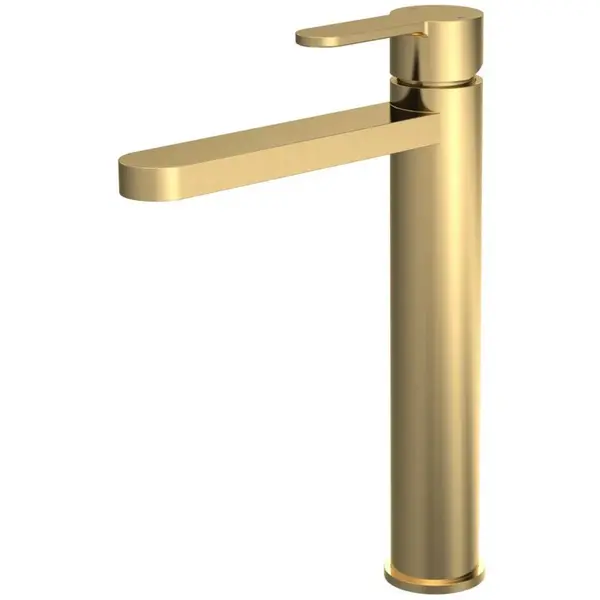 Nuie Arvan High-rise Mono Basin Mixer (no Waste) - Brushed Brass