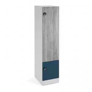 Flux 1700mm high lockers with two doors larger upper door - mechanical