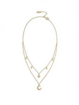 Olivia Burton Celestial Double Crescent Moon And Star Necklace - Gold