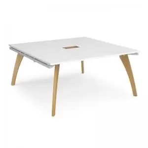 Fuze square boardroom table 1600mm x 1600mm with central cutout 272mm