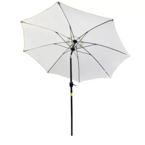 Outsunny Φ2.6M Umbrella Parasol-Cream White