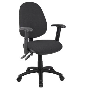 Dams Vantage 100 Operator Chair with Adjustable Arms - Charcoal